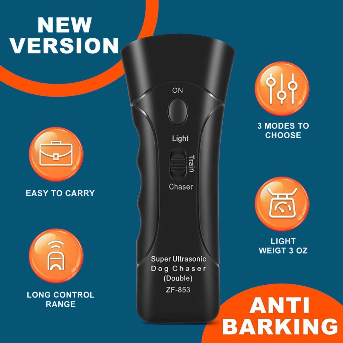 Indoor Ultrasonic Bark Control Device for Dogs