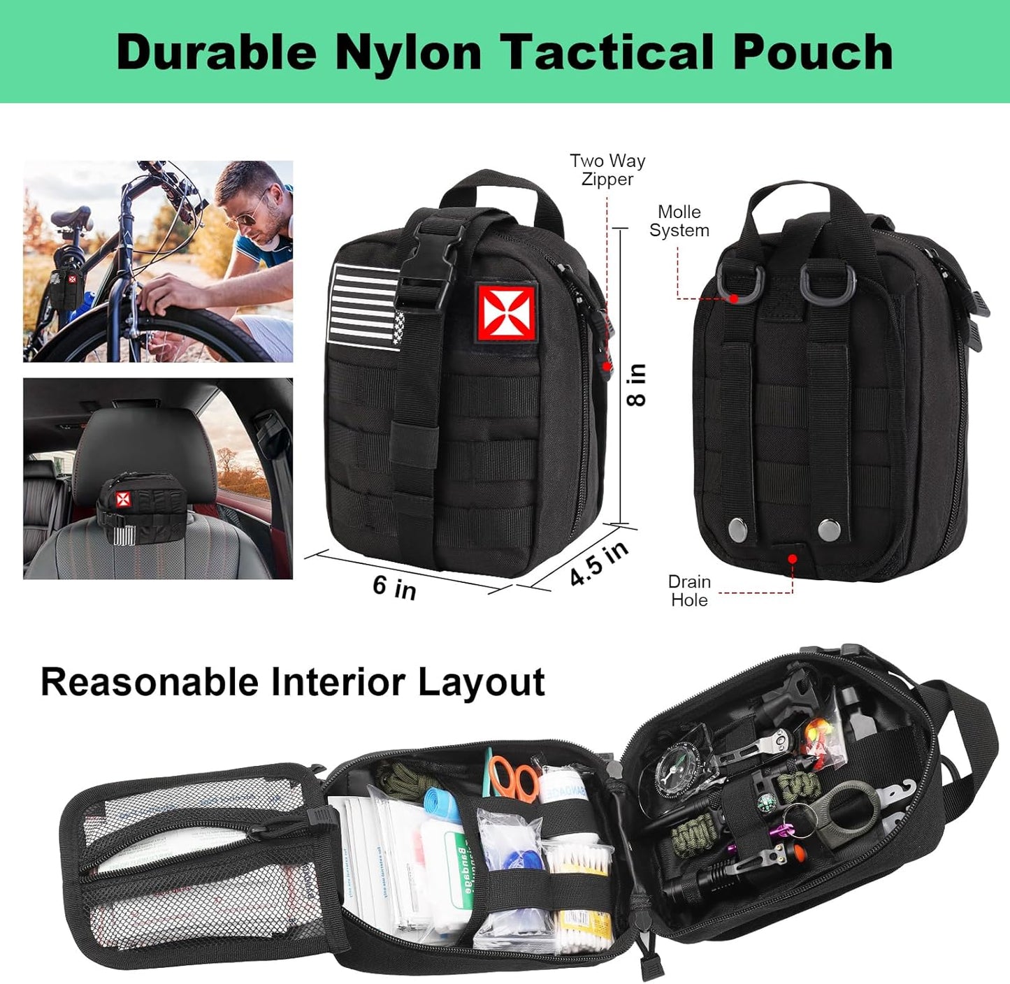 First Aid Kit IFAK for Tactical Survival – 256 Pieces