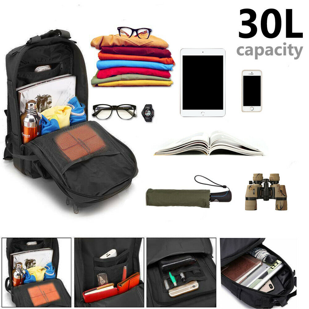 30L Tactical Rucksack - Waterproof Military Backpack