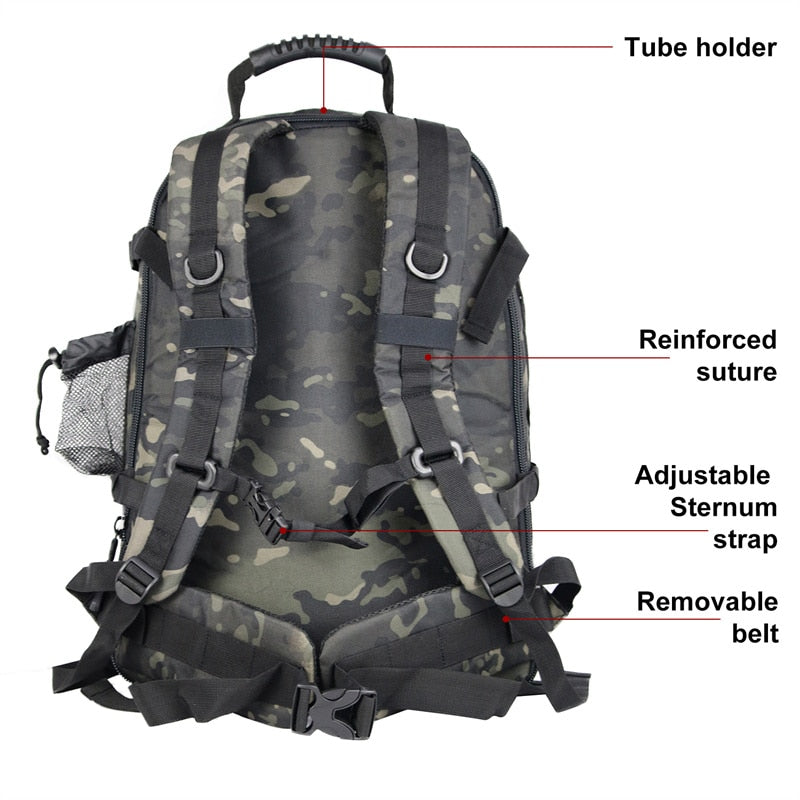 Expandable 60L Tactical Backpack for Outdoor Adventures