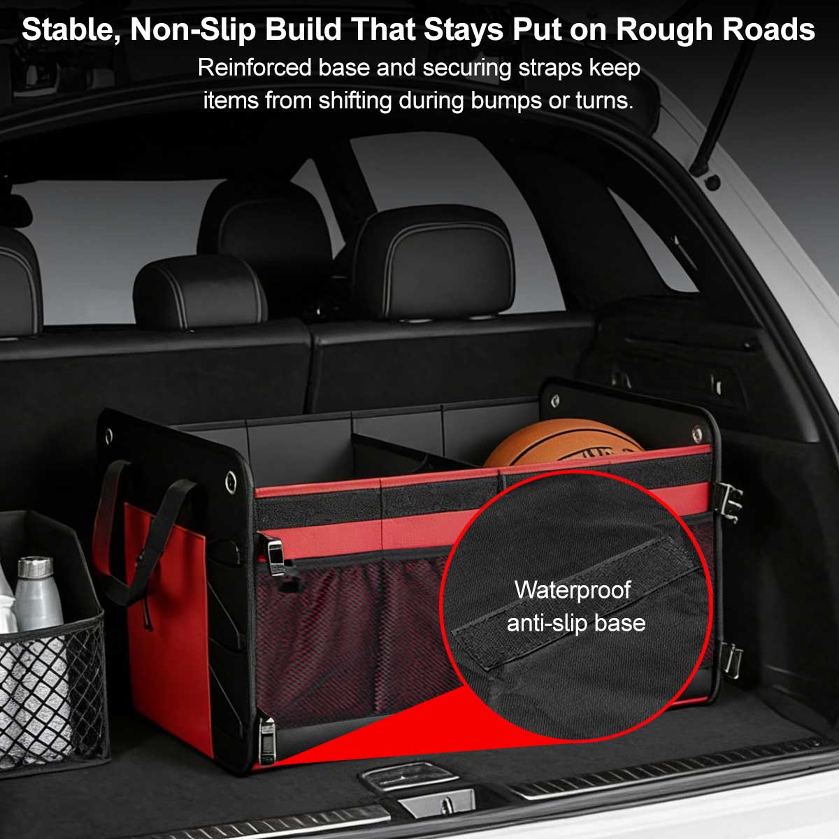 Collapsible 60L Vehicle Cargo Storage Organizer