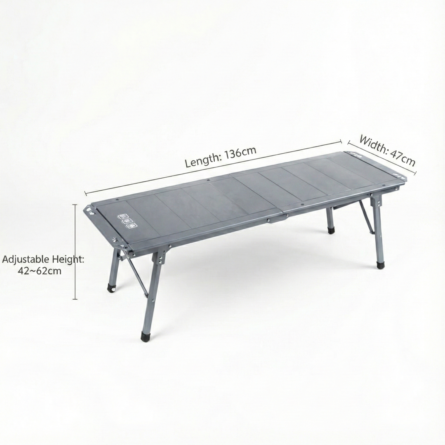 Folding Camping Table in Aluminum – Modular Design