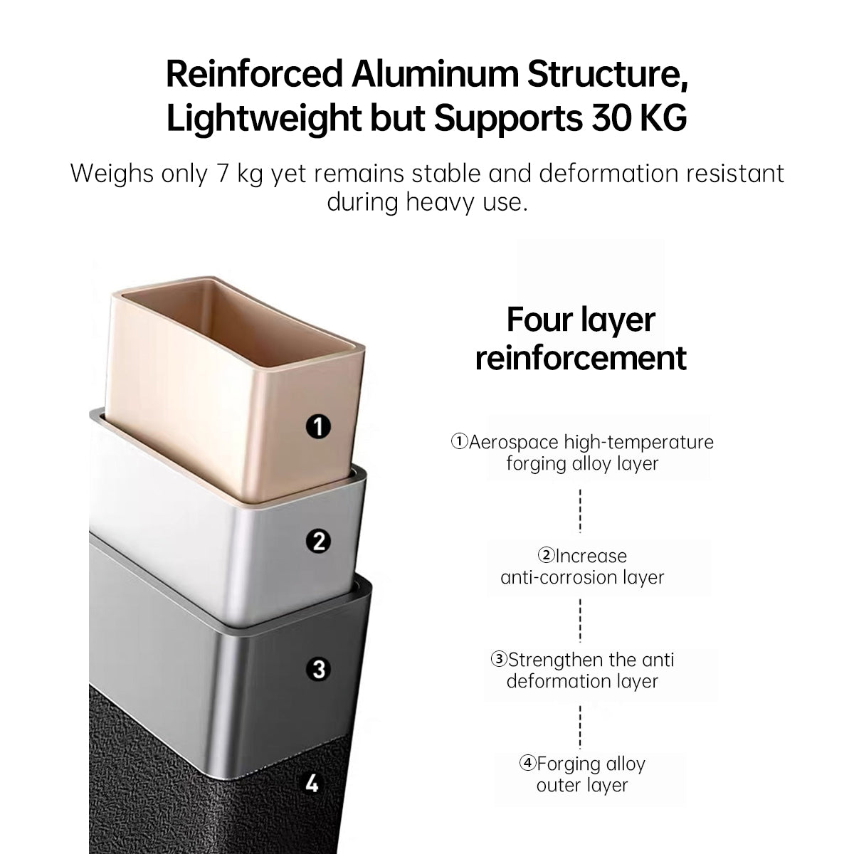 Folding Camping Table in Aluminum – Modular Design
