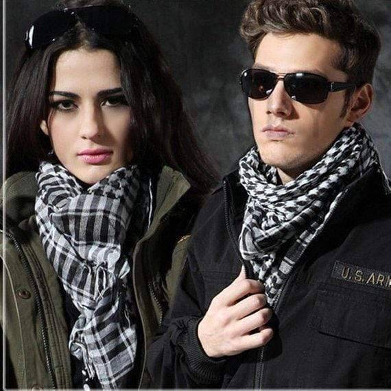 Classic Shemagh Scarf for Head and Neck – Traditional Keffiyeh Style