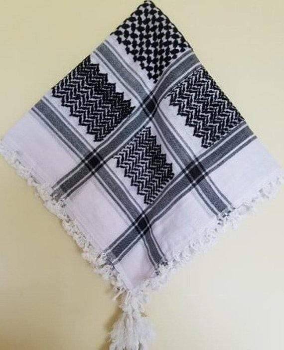 Classic Shemagh Scarf for Head and Neck – Traditional Keffiyeh Style