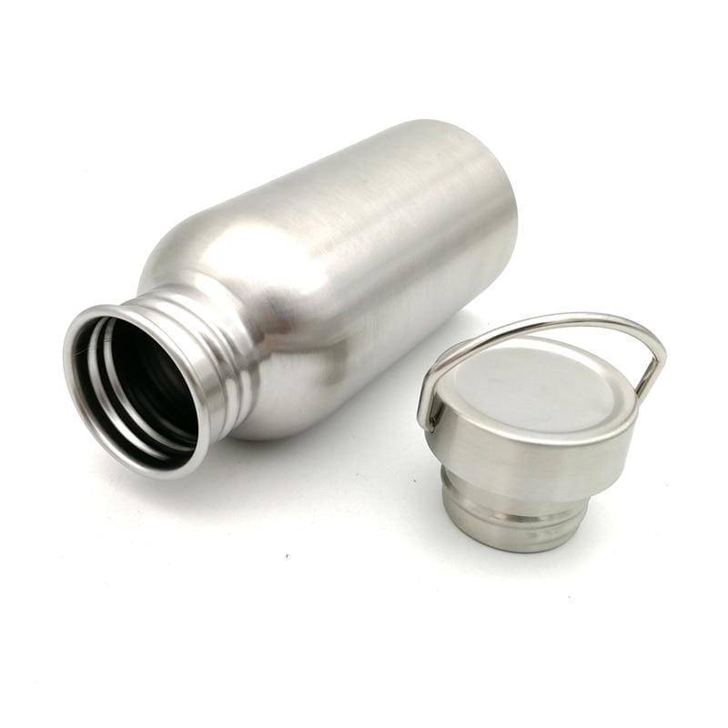 Bushcraft Water Bottle with Wide Mouth - Stainless Steel