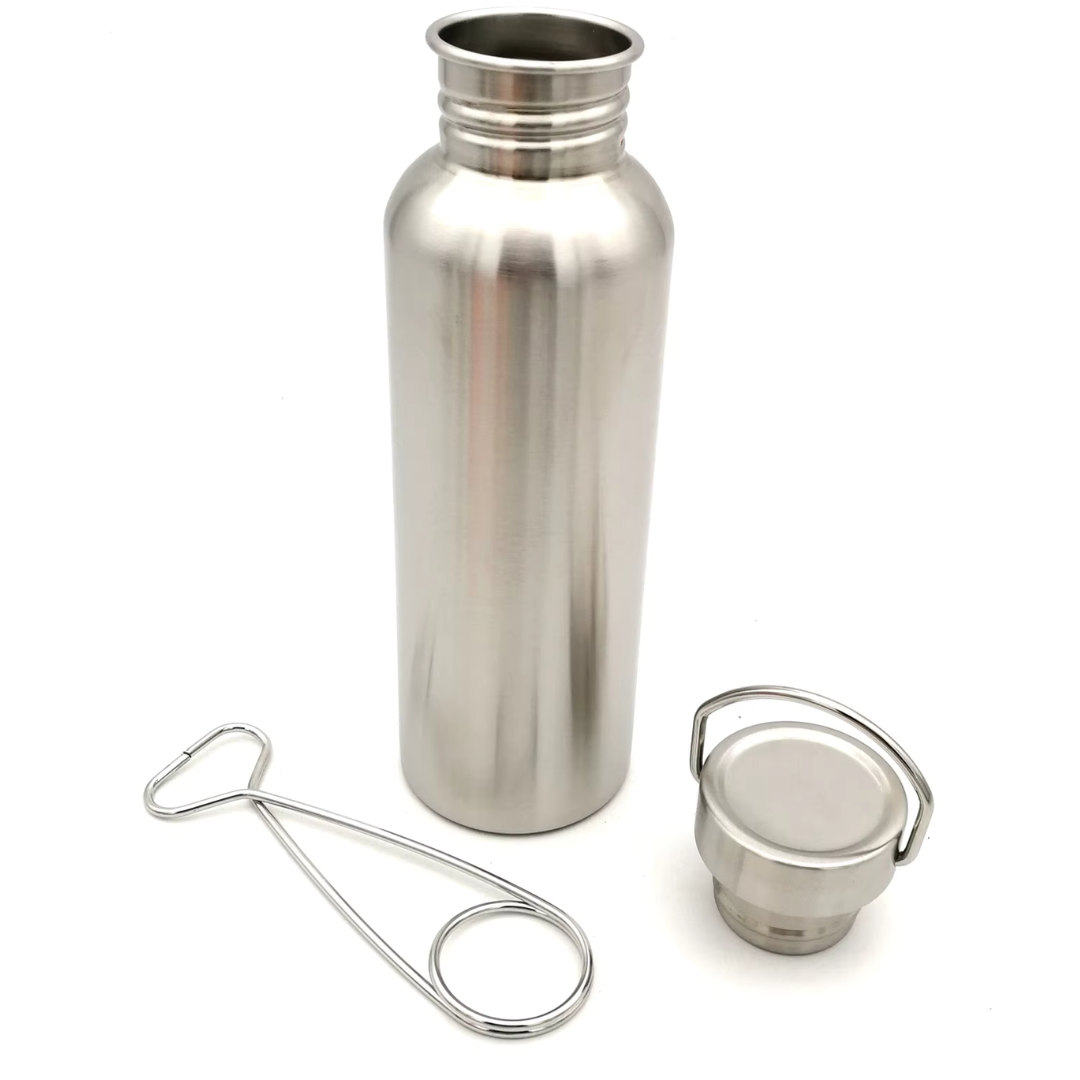 Bushcraft Water Bottle with Wide Mouth - Stainless Steel