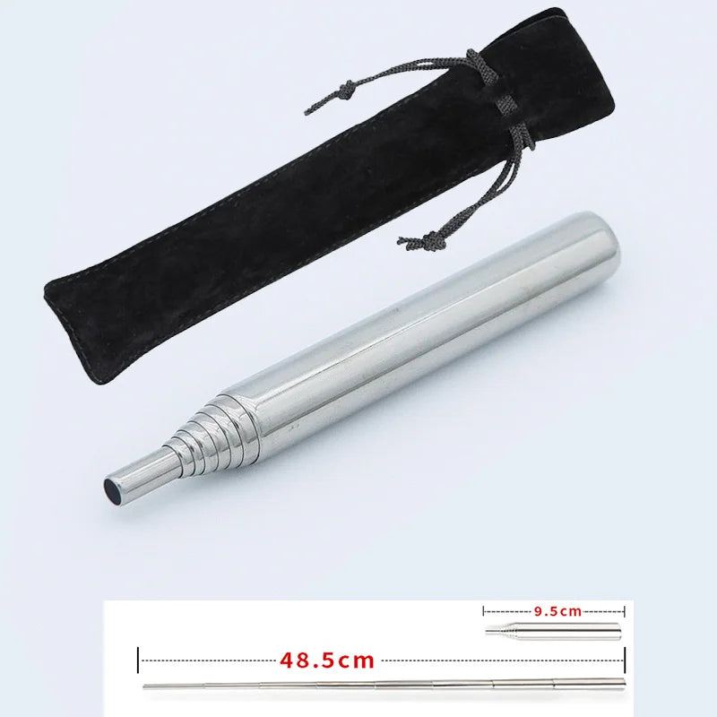 Camping Fire Blower - Collapsible Stainless Steel Pipe
