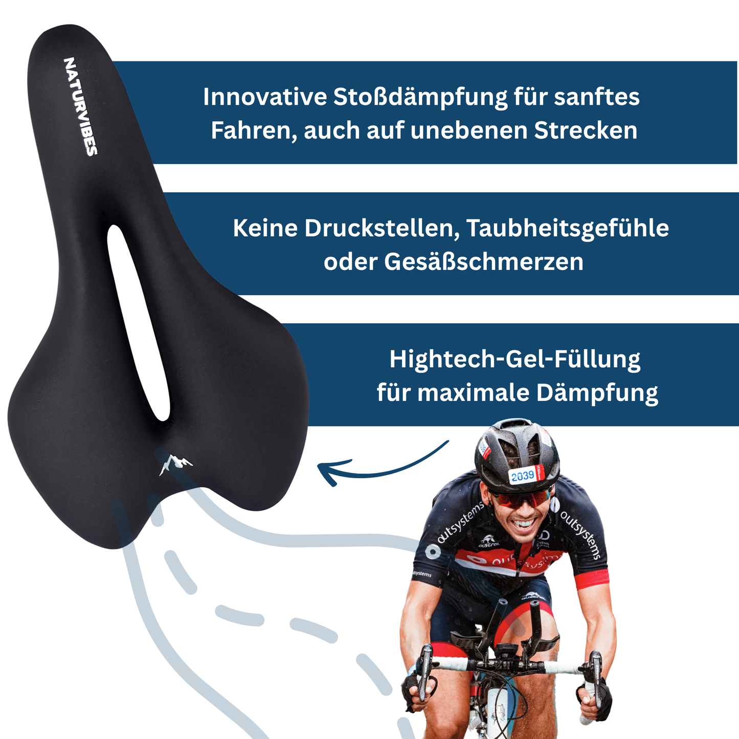 Comfortable Cushion for Cycling Saddle – Ergonomic Design