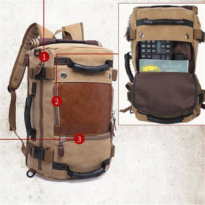 Durable Canvas Backpack for Travel