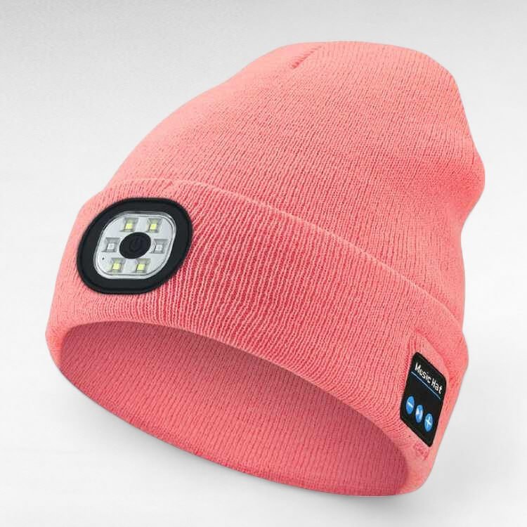 Bluetooth Beanie Hat with LED Lights for Winter