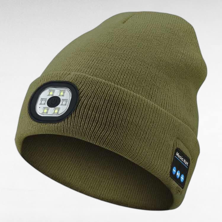 Bluetooth Beanie Hat with LED Lights for Winter