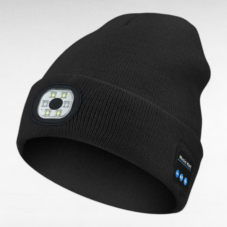 Bluetooth Beanie Hat with LED Lights for Winter