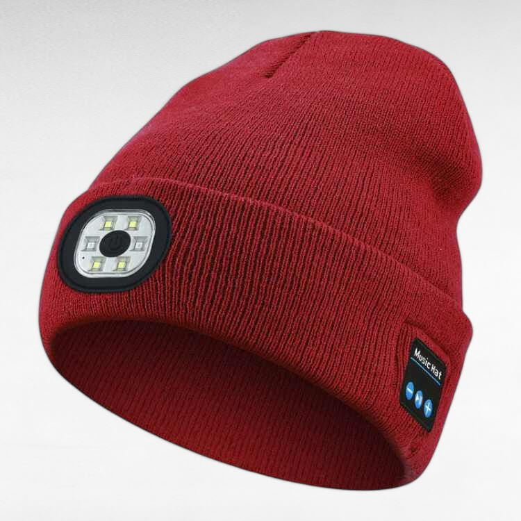 Bluetooth Beanie Hat with LED Lights for Winter