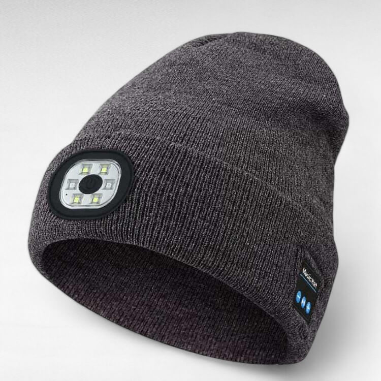 Bluetooth Beanie Hat with LED Lights for Winter