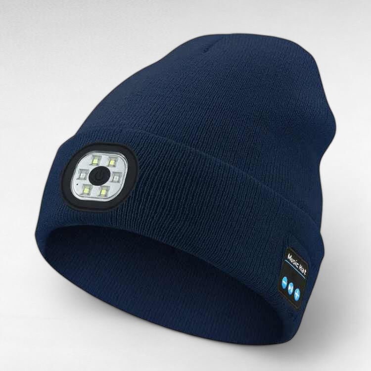 Bluetooth Beanie Hat with LED Lights for Winter