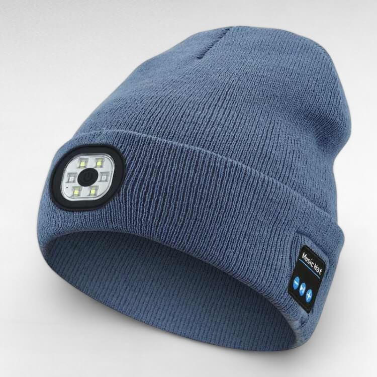 Bluetooth Beanie Hat with LED Lights for Winter