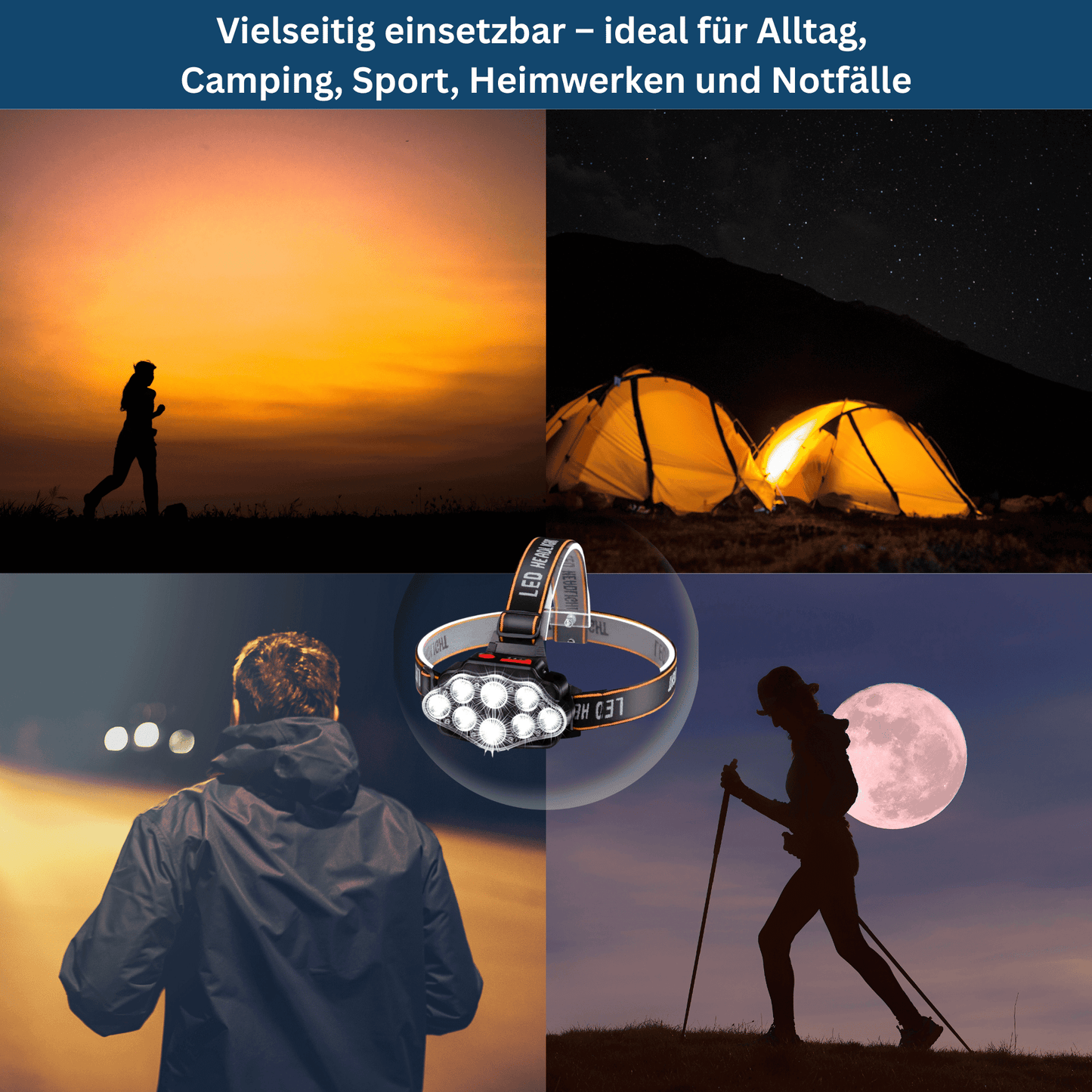 Night Activity Headlamp with LED Lighting