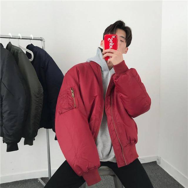 Flight Bomber Jacket in Military Design