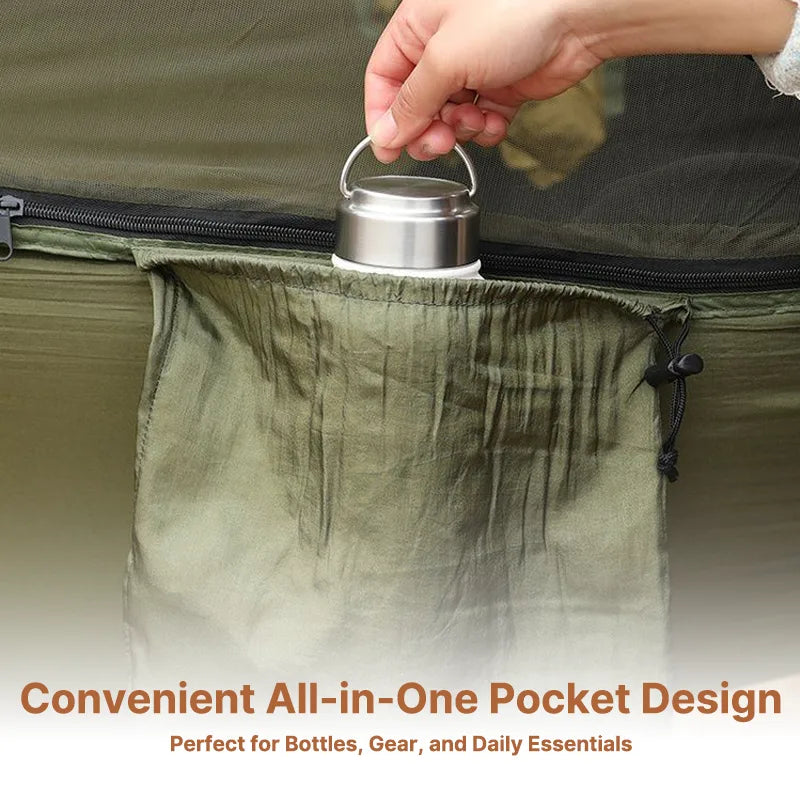Hammock for Camping with Integrated Mosquito Netting – Portable Design