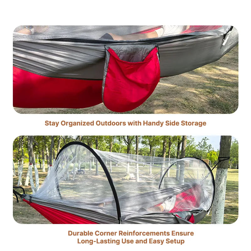 Hammock for Camping with Integrated Mosquito Netting – Portable Design