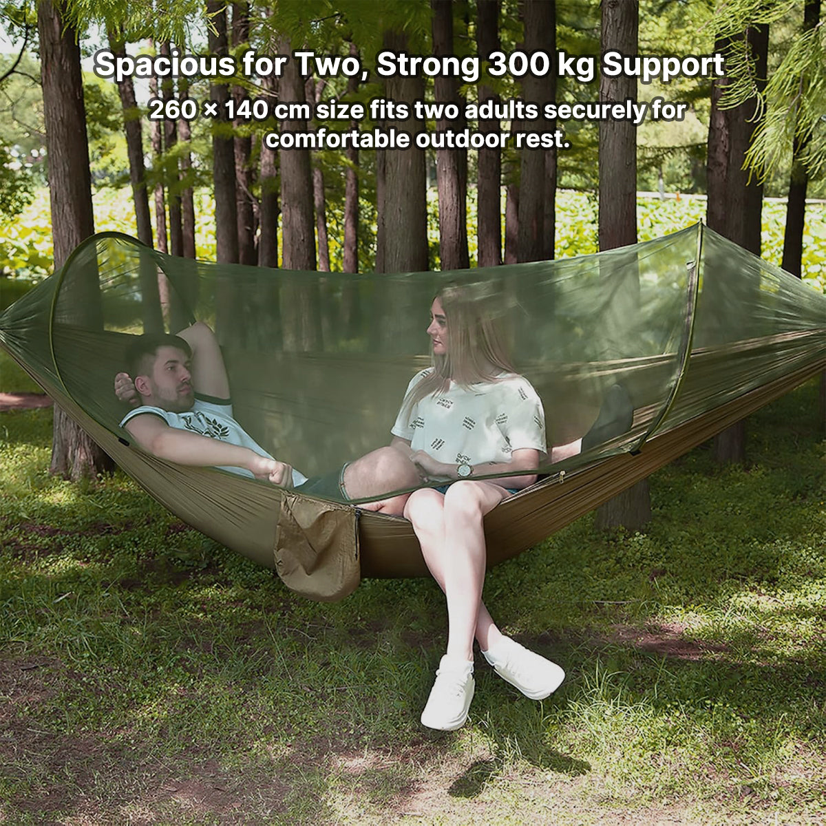 Hammock for Camping with Integrated Mosquito Netting – Portable Design