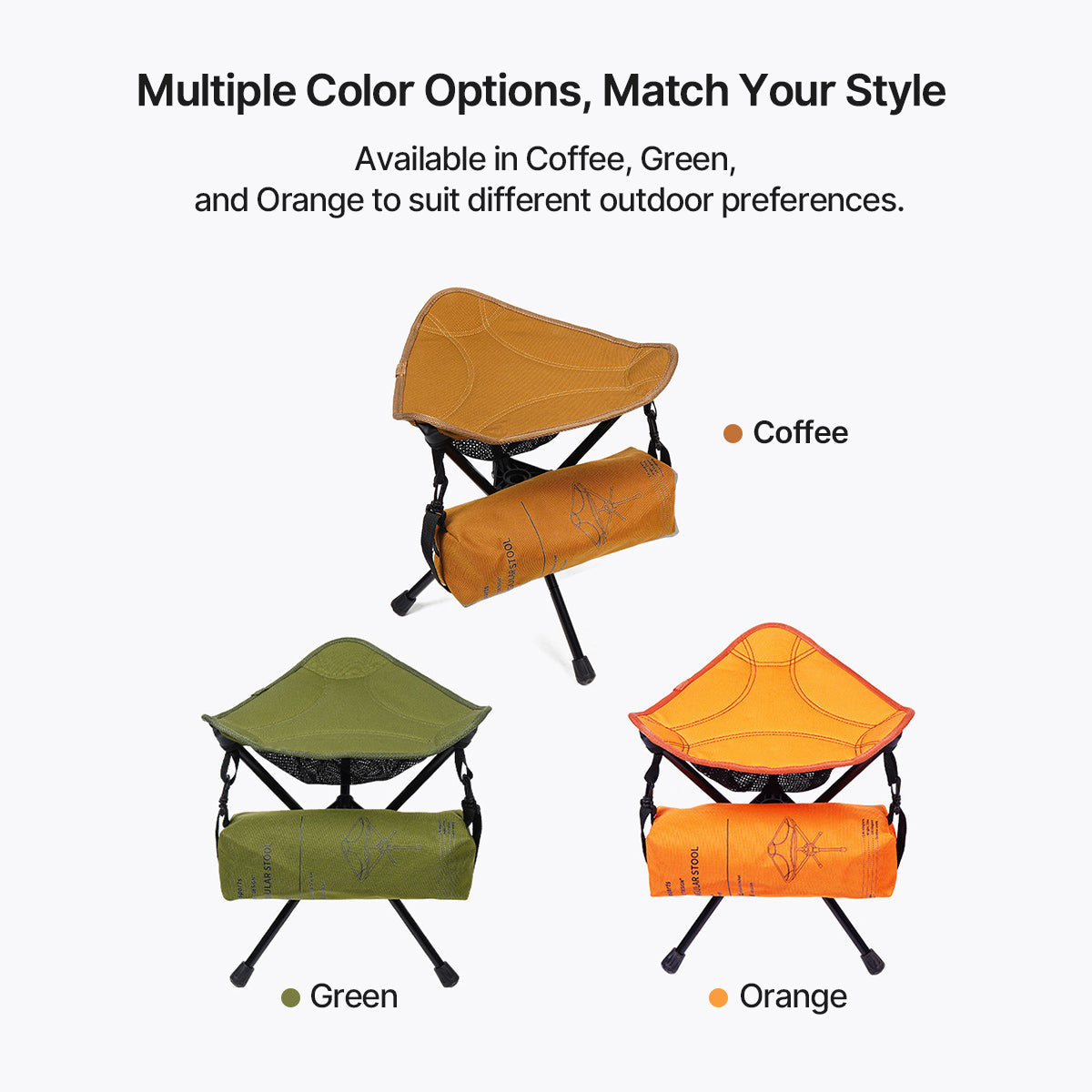 Camping Stool with 360° Rotation – Portable and Foldable