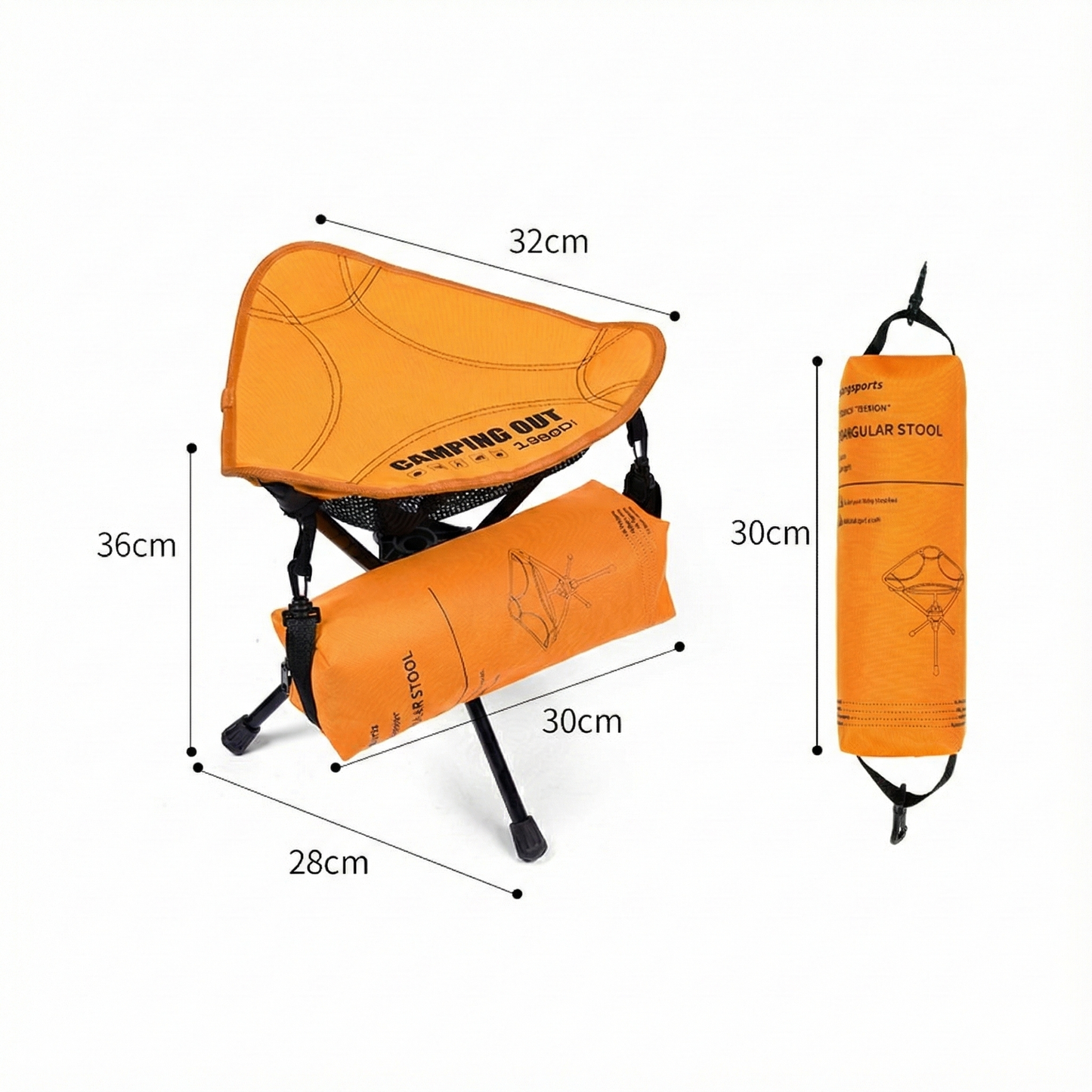 Camping Stool with 360° Rotation – Portable and Foldable