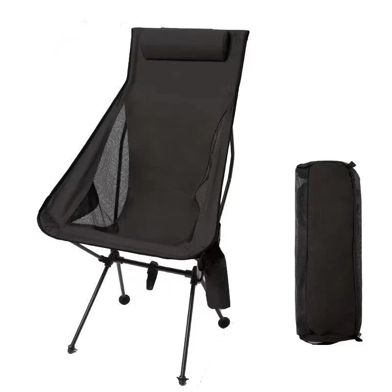 Folding Camp Chair with Head Support – Easy to Carry