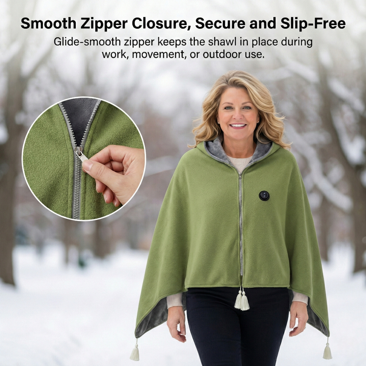 Electric Heated Shawl Blanket with USB for Portability