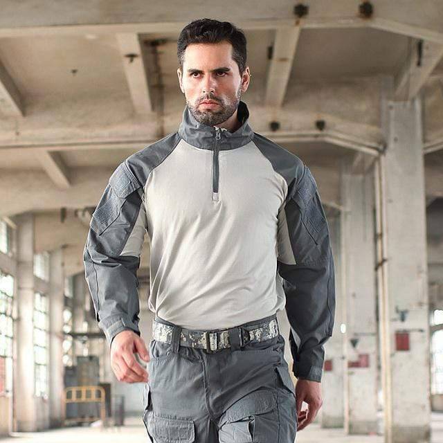 Combat Tactical Shirt with 1/4 Zip Design