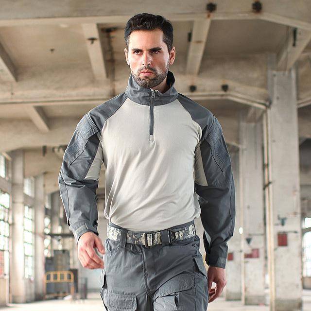 Combat Tactical Shirt with 1/4 Zip Design