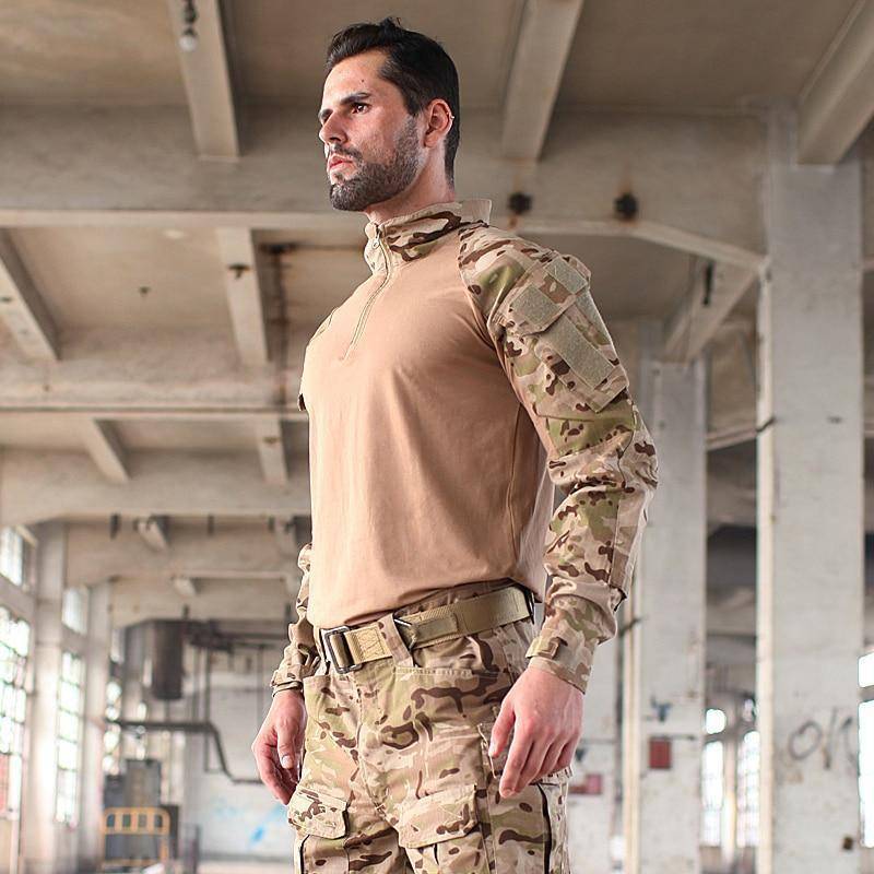 Combat Tactical Shirt with 1/4 Zip Design