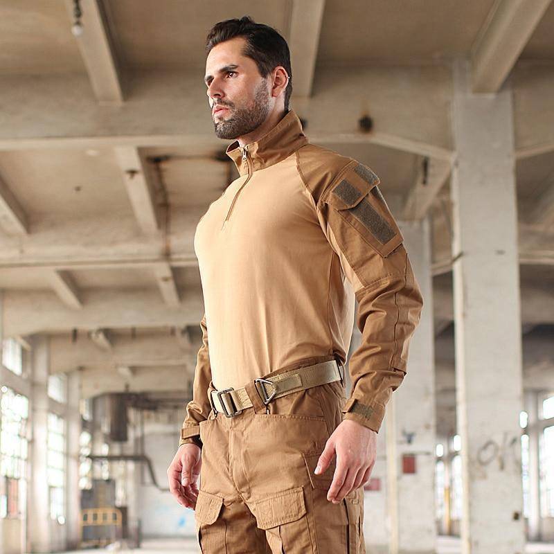 Combat Tactical Shirt with 1/4 Zip Design