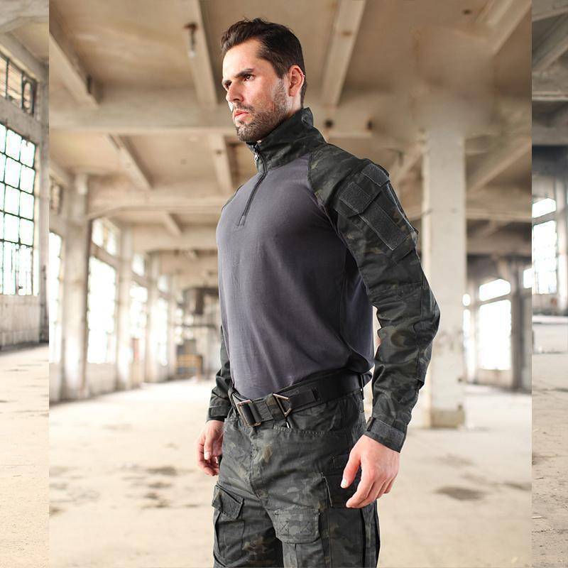 Combat Tactical Shirt with 1/4 Zip Design