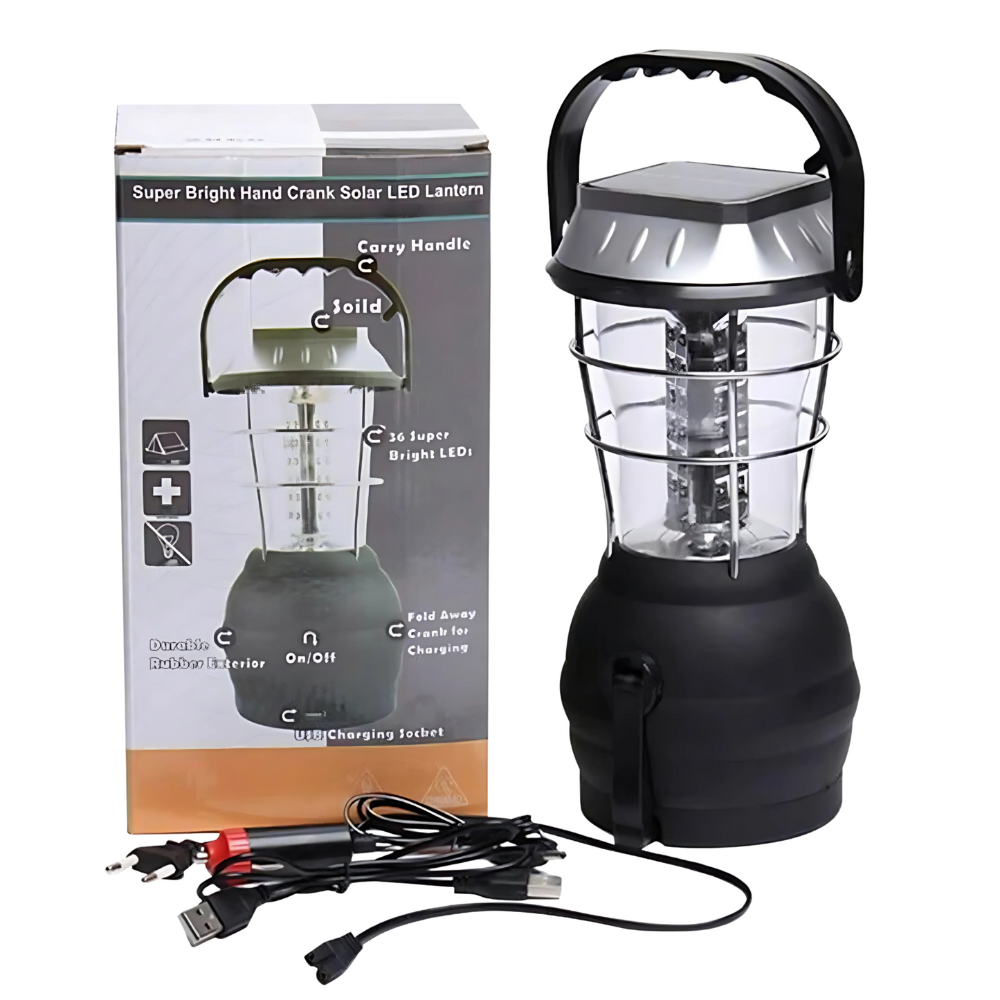 Camping Lantern with USB Rechargeable Solar Power