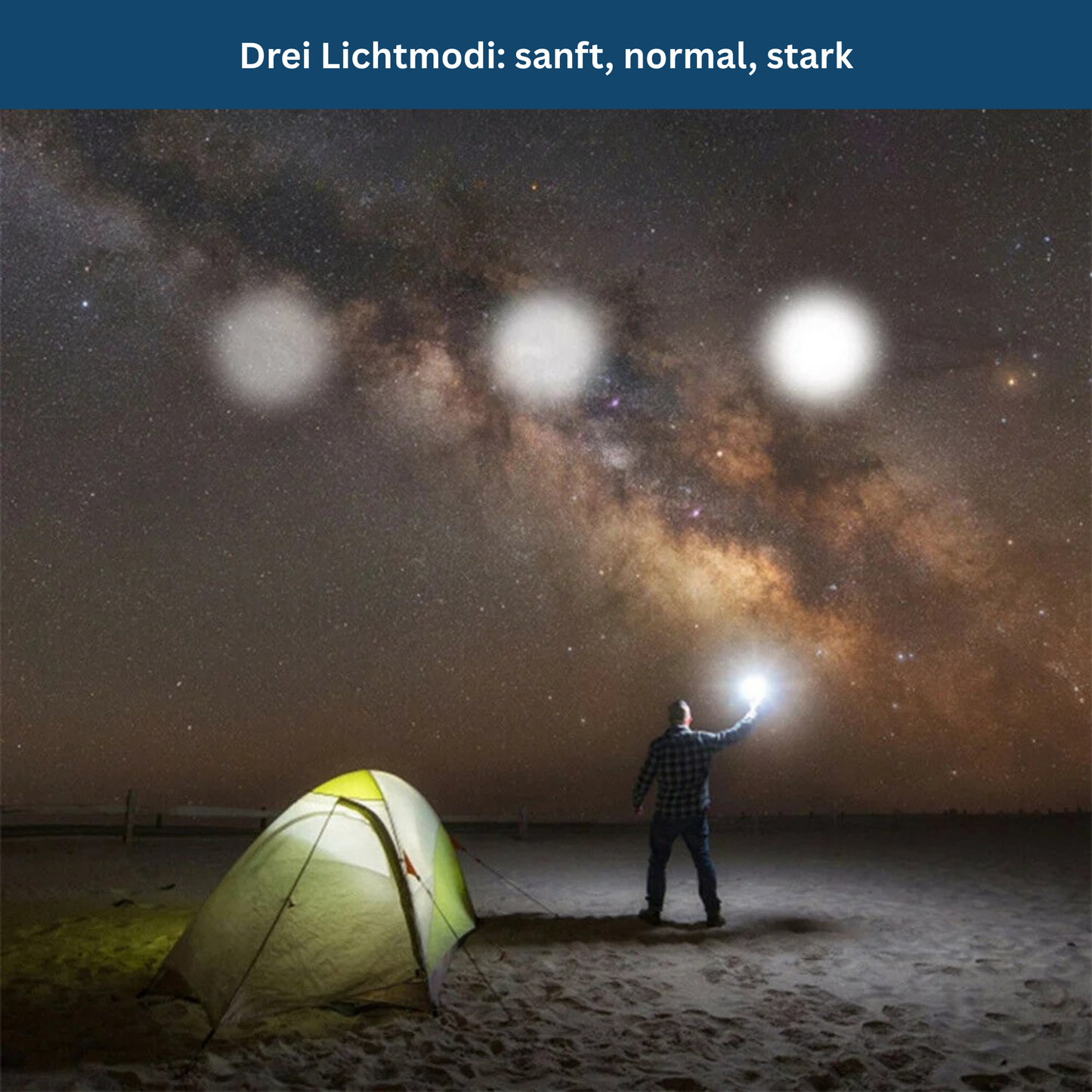 Camping Lantern with USB Rechargeable Solar Power