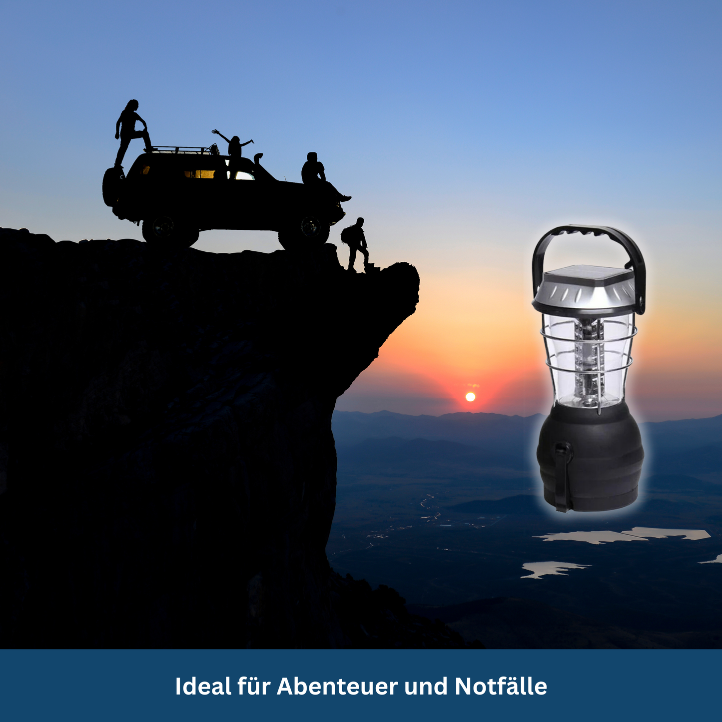 Camping Lantern with USB Rechargeable Solar Power