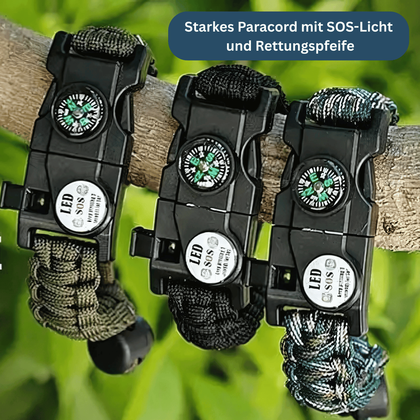 LED Compass Paracord Survival Bracelet