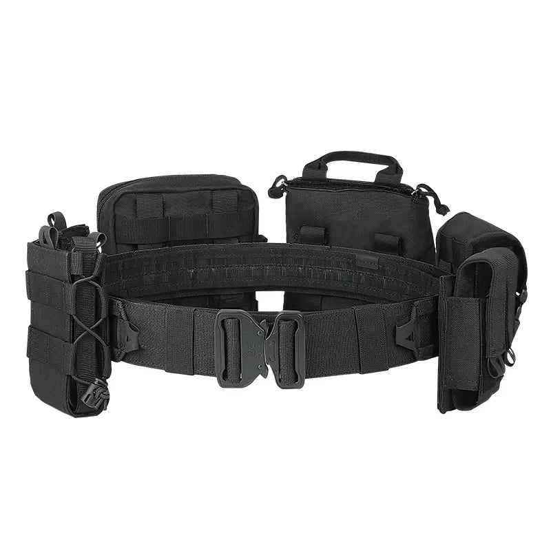 Combat Utility Belt Featuring 8-in-1 Molle Pouch System