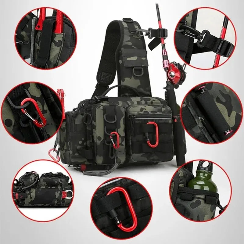 Fishing Backpack with Rod Storage for Tactical Use