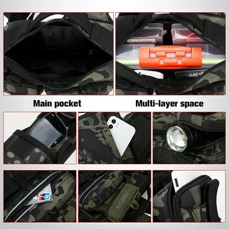 Fishing Backpack with Rod Storage for Tactical Use
