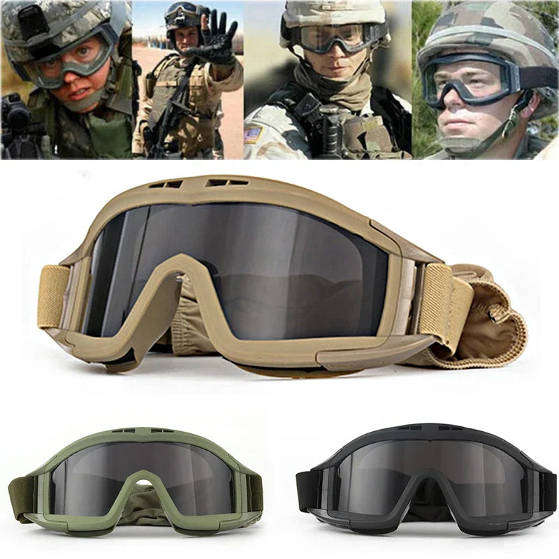 Interchangeable Anti-Fog Lenses Tactical Goggles