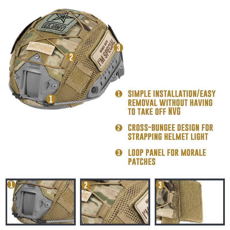 Helmet Cover for Tactical Military Use