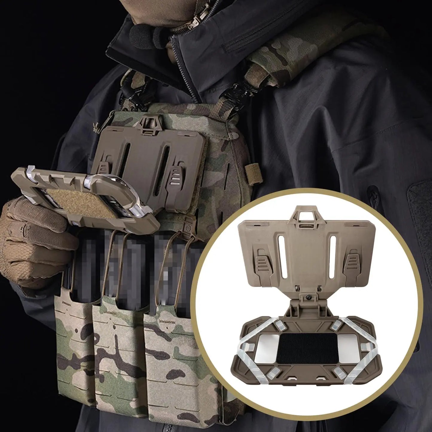 Chest Mount for Phones – Tactical MOLLE Folding Holder