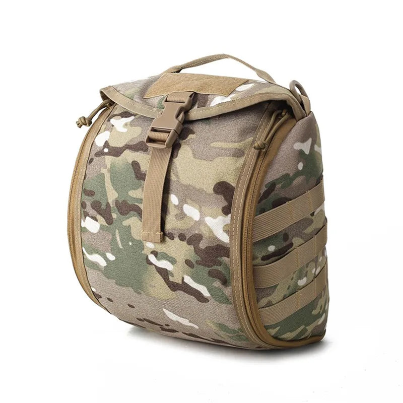 Military-Style Helmet Carrier with MOLLE System
