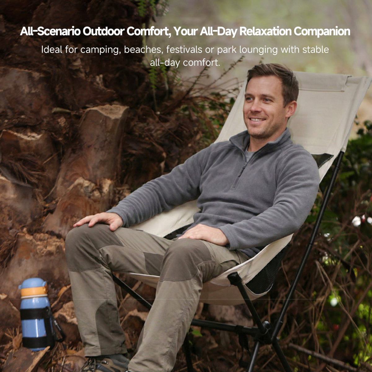 Lightweight Portable Camping Chair - Foldable Design