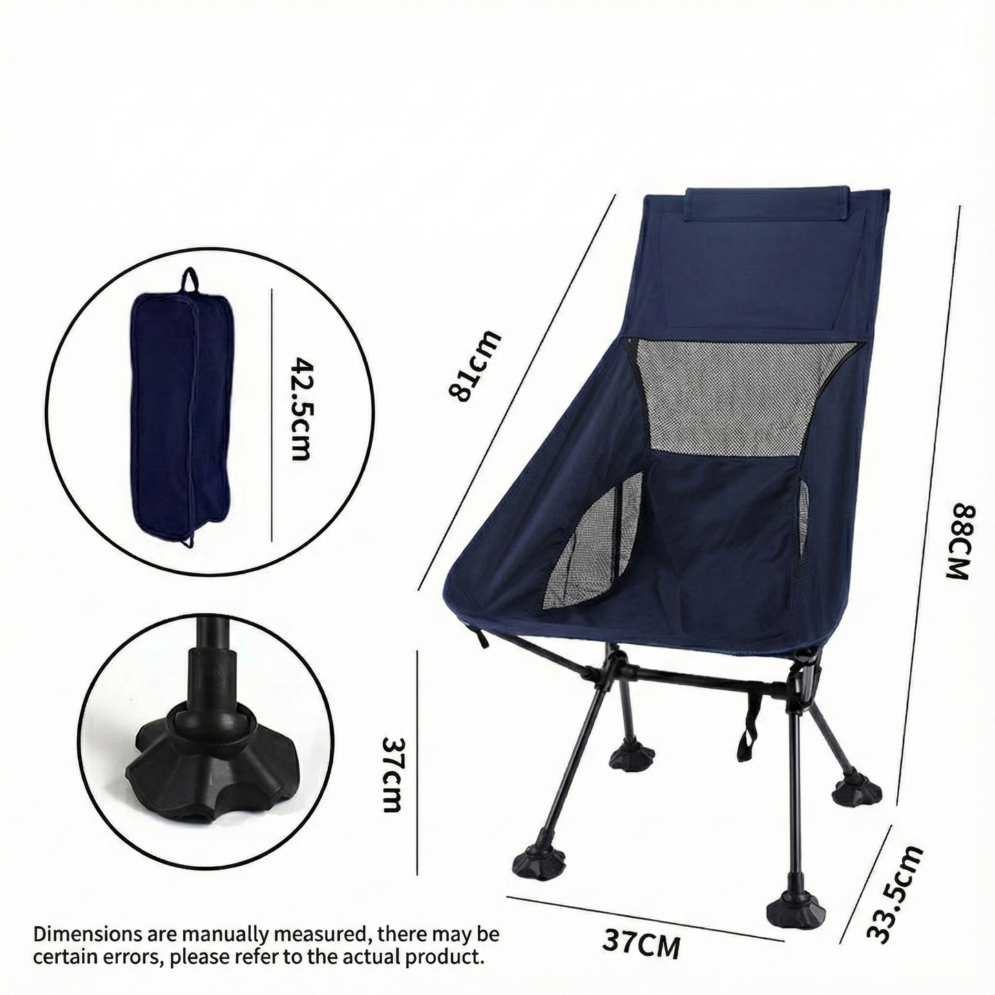 Lightweight Portable Camping Chair - Foldable Design