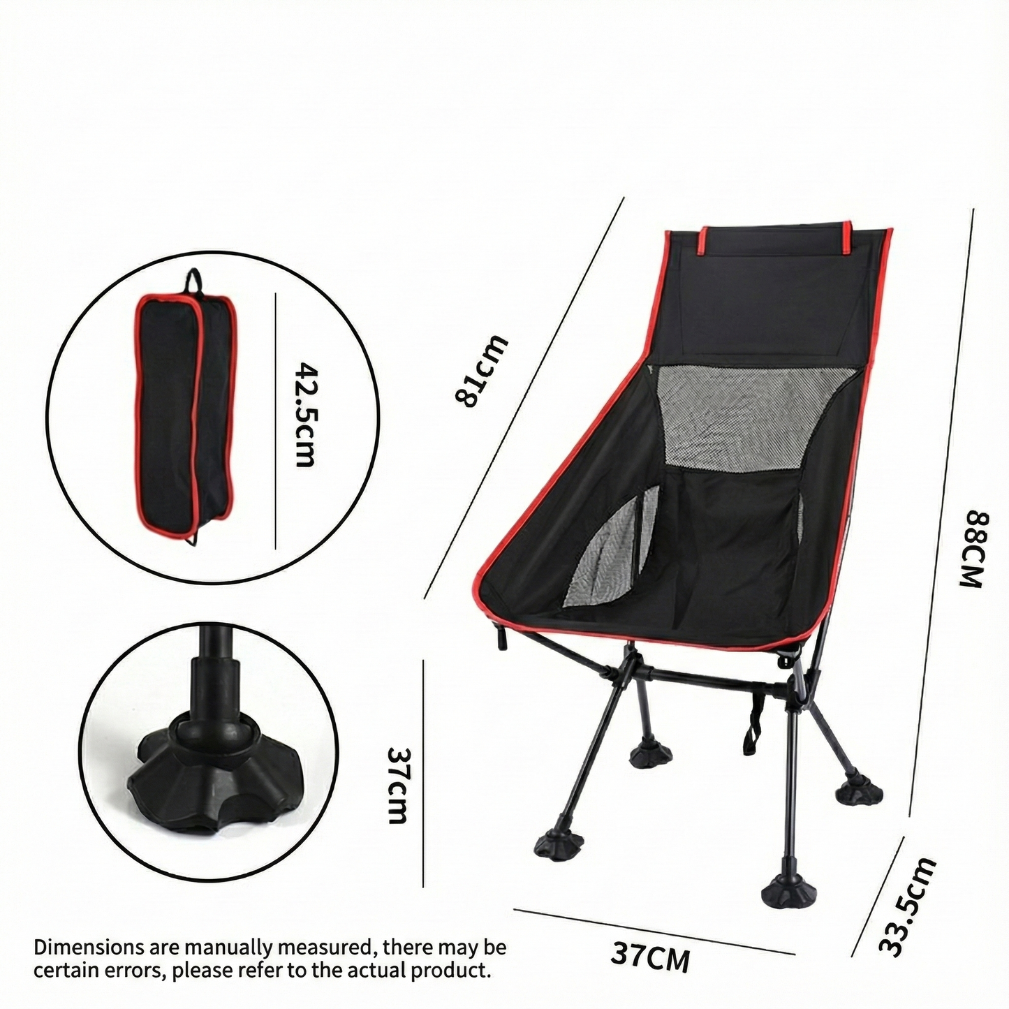 Lightweight Portable Camping Chair - Foldable Design