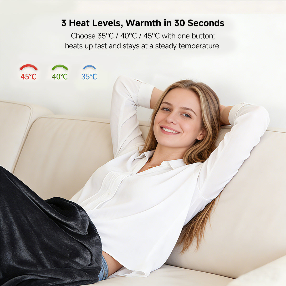 Heated USB Blanket Shawl for Winter Comfort